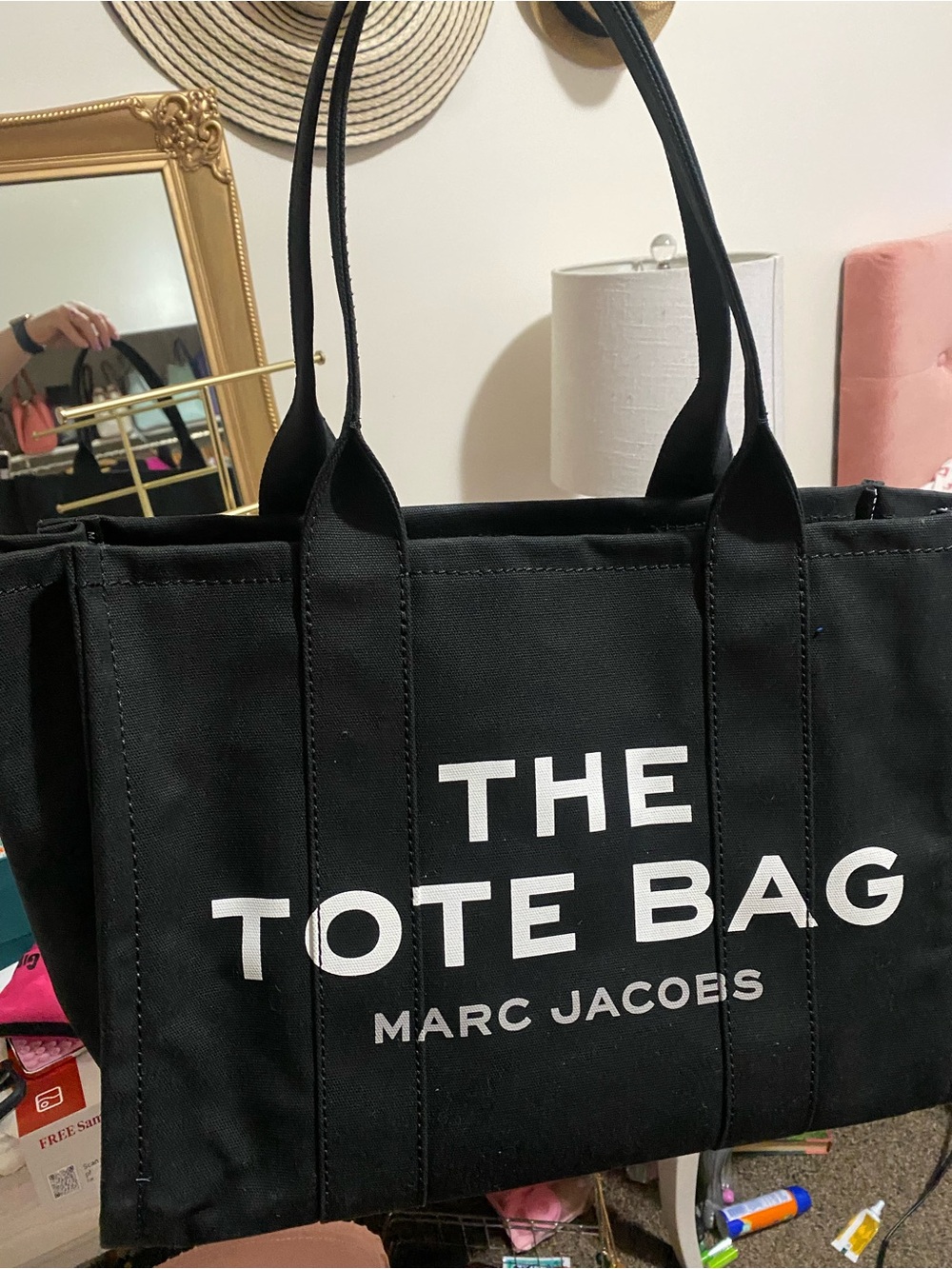 Large Marc Jacobs Black Canvas Tote Bag - THE TOTE BAG